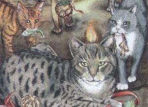 Six of Fire - Mystical Cats Tarot 8