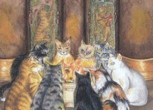 Nine of Fire - Mystical Cats Tarot 11