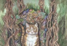Four of Earth - Mystical Cats Tarot 4