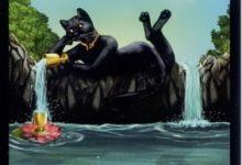 Lá XIV. Temperance - Black Cats Tarot 1