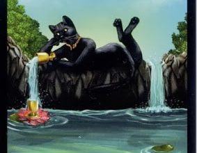 Lá XIV. Temperance - Black Cats Tarot 12