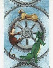 Lá X. Wheel of Fortune - Sun and Moon Tarot 22