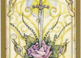 Lá Ace of Swords - Mystic Faerie Tarot 9