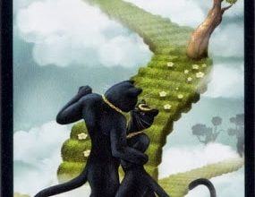 Lá VI. The Lovers - Black Cats Tarot 17