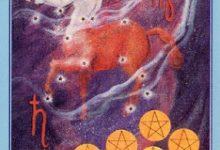 Lá Eight of Pentacles - Celestial Tarot 15