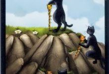 Lá Three of Wands - Black Cats Tarot 10