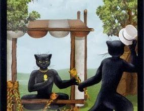 Lá Eight of Wands - Black Cats Tarot 9