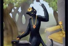 Lá King of Wands - Black Cats Tarot 26