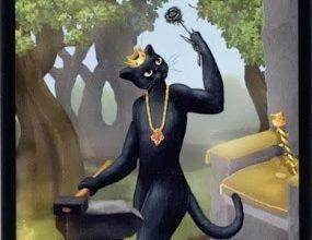 Lá King of Wands - Black Cats Tarot 7