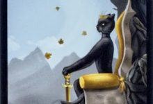 Lá Queen of Swords - Black Cats Tarot 17