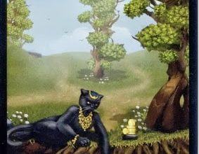 Lá Six of Pentacles - Black Cats Tarot 10