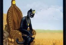 Lá Queen of Pentacles - Black Cats Tarot 20