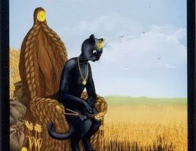 Lá Queen of Pentacles - Black Cats Tarot 9
