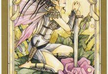 Lá Knight of Swords - Mystic Faerie Tarot 12