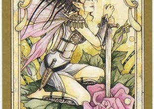 Lá Knight of Swords - Mystic Faerie Tarot 29