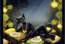 Lá Four of Cups - Black Cats Tarot 18