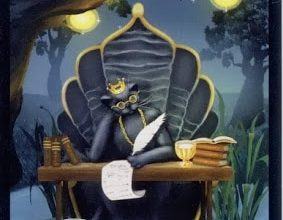 Lá King of Cups - Black Cats Tarot 14