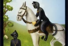 Lá Knight of Cups - Black Cats Tarot 19