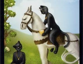 Lá Knight of Cups - Black Cats Tarot 6